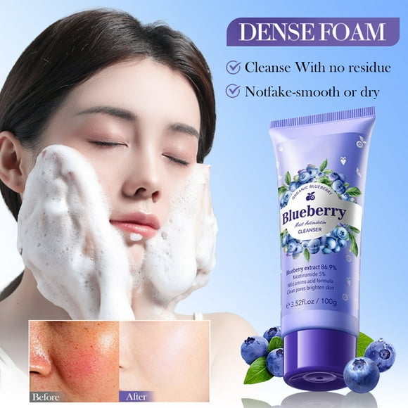 Facial Cleanser Blueberry Skin Care Set Face Routine Set For Women Hydrating Facial Care Kit For Nourished Wrinkle Skin Include Face 100ml