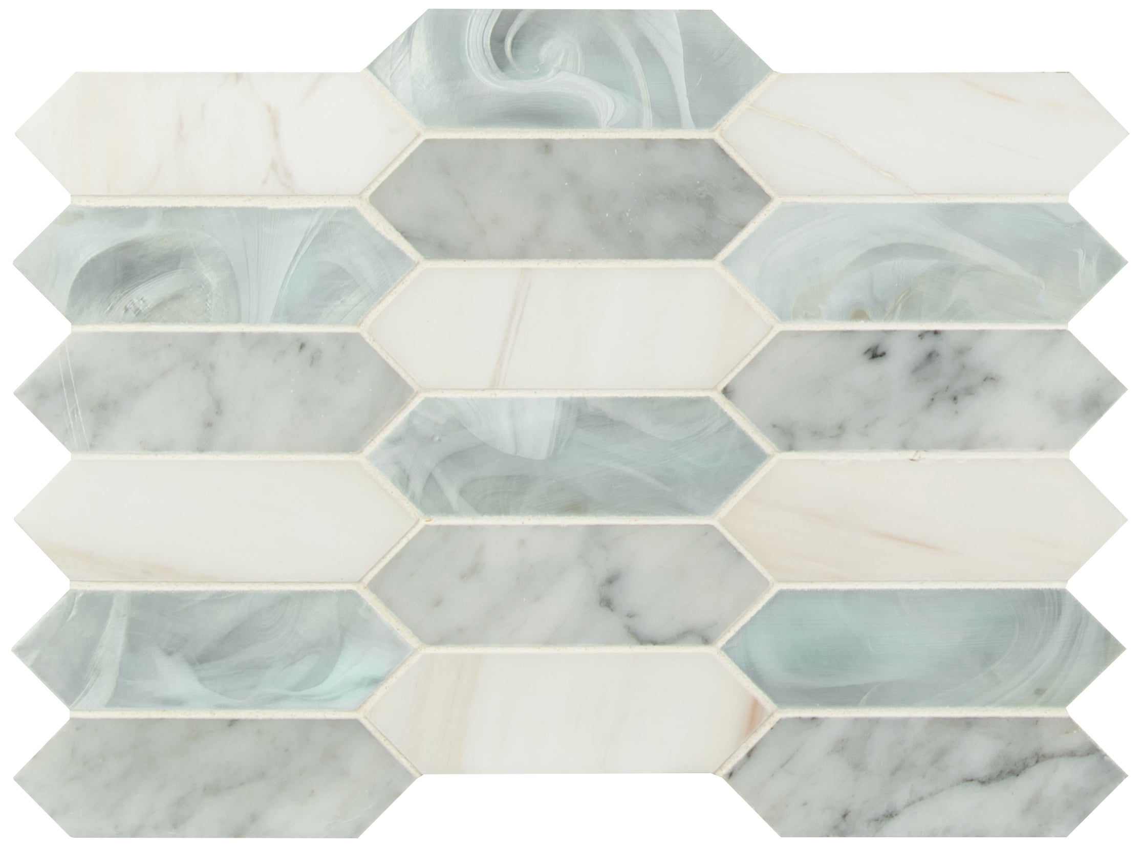 MSI Cienega Springs 10 in. x 13.78 in. x 6 mm Textured Picket Multi-Surface Mesh-Mounted Mosaic Tile (14.4 sq. ft./Case)
