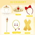 thumbnail image 5 of Marendyee Princess Dress Off Shoulder Layered Costume for Little Girl Halloween Cosplay Birthday Outfit Yellow 5-6 Years, 5 of 16