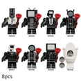 thumbnail image 1 of 8pcs/set Skibidi Toilet Game Building Block Toys Tv People Speakerman Monitor Cameraman Figures Doll Decoration, 1 of 5