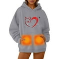 thumbnail image 3 of guisaled Heated Hoodies for Men Women Lightweight Warm Fleece Pullover Heated Hooded Sweatshirt 5 Heating Zones Winter Coats, 3 of 8