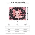 thumbnail image 5 of Yiaed Chibi Axolotl Sakura Fantasy Print Blanket Throw Blanket Soft Cozy Flannel Blanket for Home Bed Sofa Couch Chair-50"x40", 5 of 6