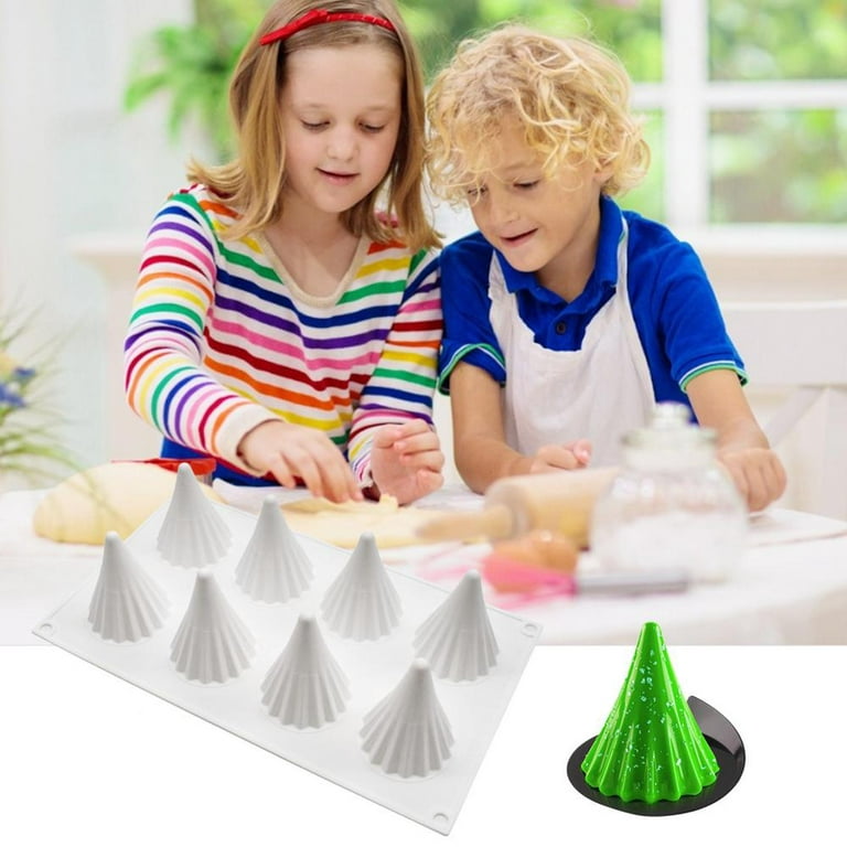 Webake Christmas Tree Silicone Molds for Ice Cube 8-Cavity Christmas Tree  Molds for Ice Cubes, Chocolate, Soap, Wax Melt, Candy (Pack of 2)