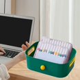 thumbnail image 5 of Desk Organizer Three-Color Storage Bin, Office Home Decor, Woven Fabric, Stackable Bins, Handles, Modern Minimalist, Small Spaces, Art Supplies Storage, Storage Baskets TOPLIU, 5 of 8
