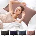 thumbnail image 1 of Bowayaoa Microfiber Pillowcase Set Envelope Closure Queen Size Pillow Cases Soft Silky Cooling Breathable Bed Pillow Cover Home Decor, 1 of 2