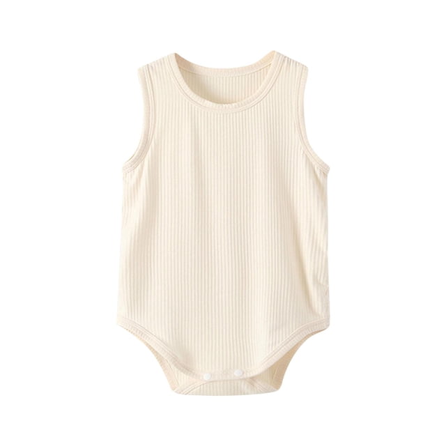 Tranfacy Justaucorps pour Garçons et Filles, Col Rond Sans Manches Justaucorps Enfants, Combinaison Confortable Couleur Unie Enfants Été Sans Manches Sac Pet