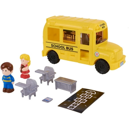 Kid Connection Light & Sound School Bus Play Set