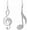 Silver, variant on Dainty Music Note Asymmetrical Dangle Hook Earrings for Women Crystal Cubic Zirconia G Clef Musical Drop Fake Huggie Hoops Earring Fashion Jewelry Gifts Christmas