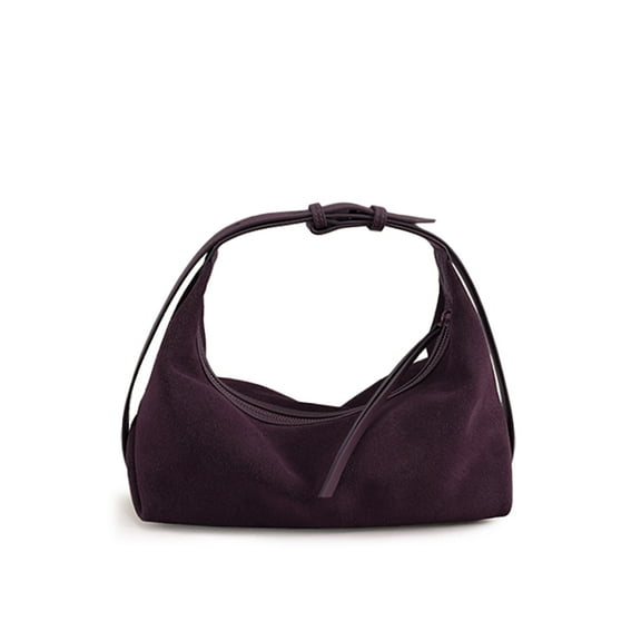 Genuine Grade Cow Leather Women's Dumpling Hobo Soft Matte Suede Cowhide Shoulder Crossbody Bags Adjustable Handle HandBag New