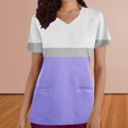 thumbnail image 2 of Liquidation d'Été! Chemises à Manches Courtes WRKEKC pour Femmes, Mode Décontractée pour Femmes, Robe d'Infirmière à Manches Courtes avec Poche et Col en V Imprimé, 2 of 5
