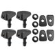thumbnail image 1 of Universal Ajustable Parabrisas Arandela Boquillas Kit Negro - 12 Uds, 1 of 1