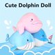 thumbnail image 2 of Cute Dolphin Plush Stuffed Toy Dolphin Walrus Whale Beluga Gift Home Decoration Sleeping Pillow Confession Artifact UnisexBeluga75 Deng Xun unisex, 2 of 2