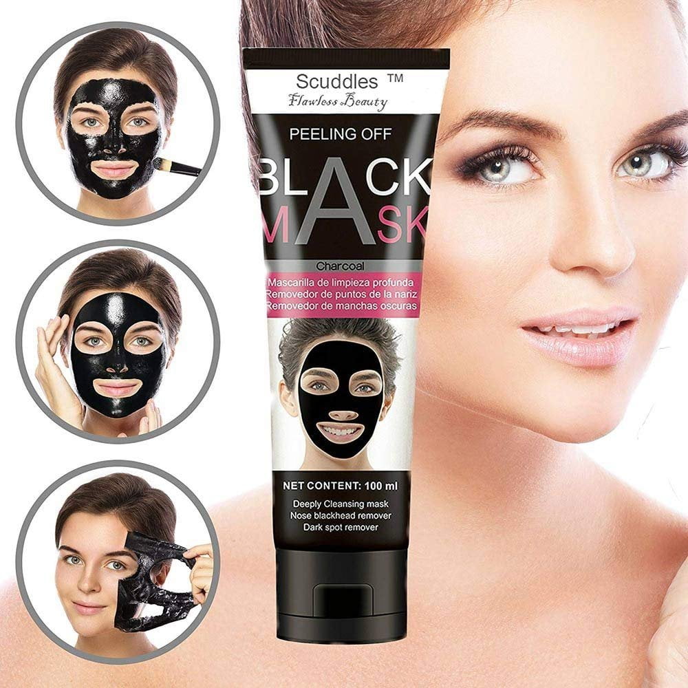 Black Mask Peel Mask Kit, Charcoal Purifying Blackhead Remover Mask