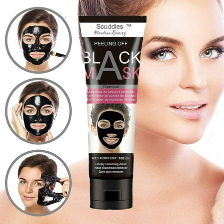Black Mask Peel Mask Kit, Charcoal Purifying Blackhead Remover Mask Deep Cleansing for Acne & Acne Scars, Blemishes, Anti-Aging, Wrinkles, Organic Activated (Best Face Mask For Acne Scars In India)