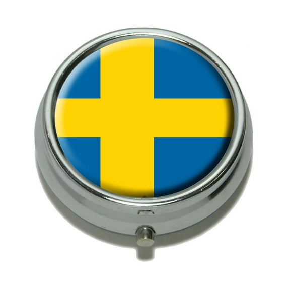 Sweden Swedish Flag Pill Box