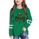 thumbnail image 2 of Blusas y camisas de manga larga con cuello redondo, moda del Día de San Patricio, blusa informal con estampado bonito de manga larga para niños y niñas., 2 of 6