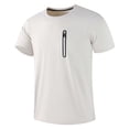 thumbnail image 3 of BUWTTED Tshirts Shirts for Men with Hide Zipper Pocket Outdoor Performance Athletic Top Breathable Short Sleeve Summer Lightweight Gray Shirt XXL, 3 of 6