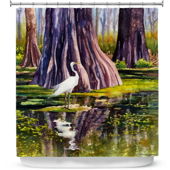 Shower Curtains 70" x 84" from DiaNoche Designs by Anne Gifford - Down in Swamplands