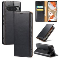 for Google Pixel 9 Pro XL Wallet Case, Classic Design Premium Leather Wallet Magnetic Closure Flip Case Kickstand Card Holder Slot Shockproof Protective Cover For Google Pixel 9 Pro XL,Black