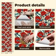 thumbnail image 5 of Peel and Stick Wallpaper 23.6in x 9.8ft Vibrant Red Bluebirds Floral Cream Contact Paper Vinyl Self-Adhesive Removable Wall Paper for Bedroom DIY Home Decor Renter Friendly, 5 of 8