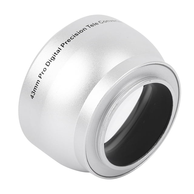 Lente de aumento para cámara Bling Bling 43 mm 2X Aleación de aluminio