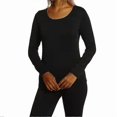 thumbnail image 1 of Thermal Underwear Set Women Autumn Winter Warm Underwear Suit O-neck Shirt+ Long Pants Solid Color Slim Ladies Clothes, 1 of 5