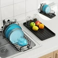 thumbnail image 1 of ANTOPY Sink Dish Drying Rack - Expandable Small Dish Rack Over Sink with Silicone Drying Tray, in Sink Dish Drainer for Kitchen Counter with Cutlery Holder, Drying Rack Fit for 14’’-19’’ Kitchen Sink, 1 of 6