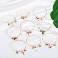 thumbnail image 5 of Dengmore Bracelets Christmas Bracelet Girls Holiday Bell Santa Expandable Crystal Bracelet Jewelry For Women, 5 of 5