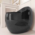 thumbnail image 3 of 1-Piece 1.28 GPF Single Flush Egg Shape Toilet in Glossy Black, 3 of 8