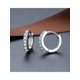 thumbnail image 1 of Pendientes de aro de plata de ley 100% auténtica para mujer, aretes de círculo redondo, Piercing de circón, joyería de tendencia personalizada, 925, 1 of 2