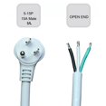 thumbnail image 5 of Cable de alimentaci&oacute;n de repuesto de enchufe plano de calibre 14 de 10 pies con extremo abierto de coleta, cable de extensi&oacute;n de 3 clavijas, 15A/125V, SJTW, para exteriores para, 5 of 5