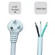 thumbnail image 5 of Cable de alimentaci&oacute;n de repuesto de enchufe plano de calibre 14 de 10 pies con extremo abierto de coleta, cable de extensi&oacute;n de 3 clavijas, 15A/125V, SJTW, para exteriores para, 5 of 5