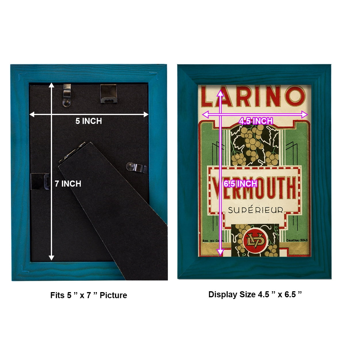 Larino Vermouth -Framed Print w/glass-Ocean Blue