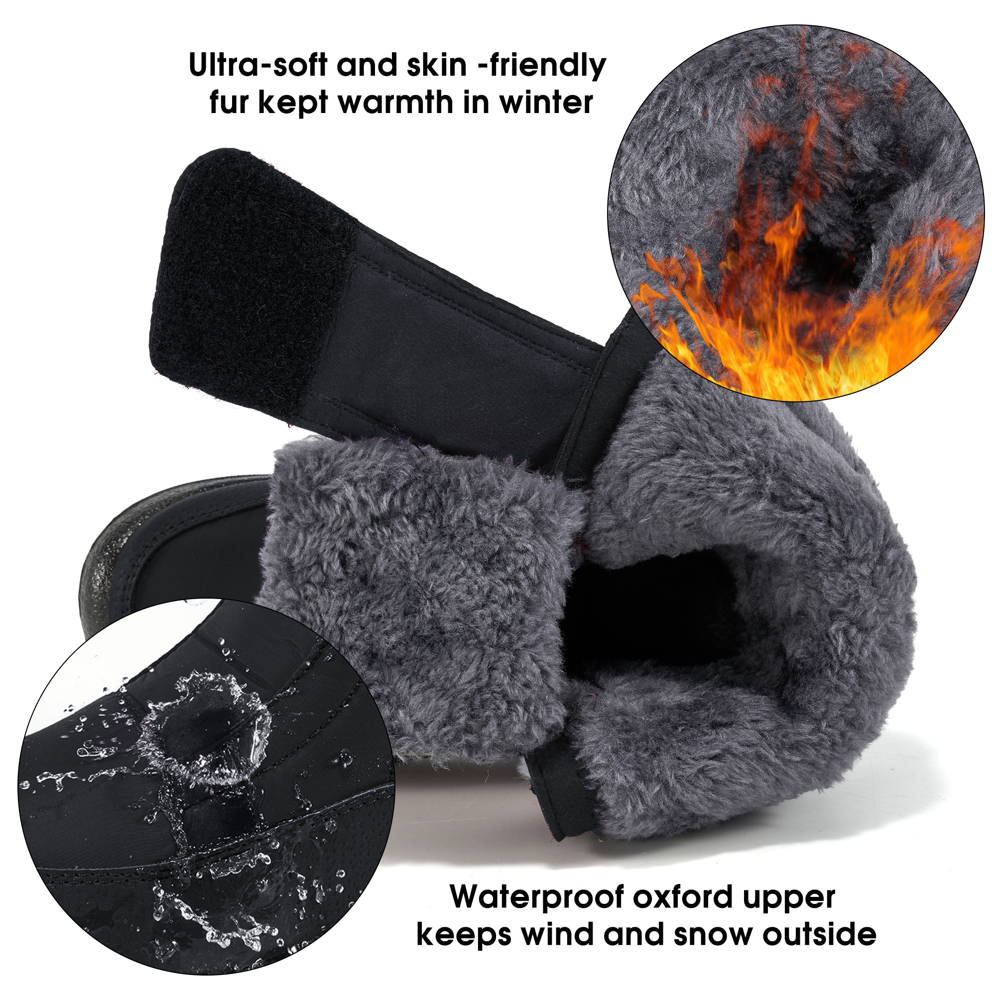 Ecetana Kids' Waterproof Snow Boots photo 3