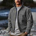 thumbnail image 2 of Men's Casual Jacket Solid Color Lightweight Comfortable Button Front Classic Stylish Outdoor Coat for Daily Wear, 2 of 2