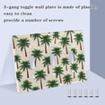 thumbnail image 3 of Yayeee Toggle Light Switch Wall Plate 3-Gang 6.37"x4.48" Decorative Outlet Cover, Yellow Palm Tree Pattern, 3 of 7
