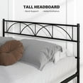 thumbnail image 4 of HOMCOM Full Bed Frame Metal Platform Bed Frame with Headboard Steel Slat, 4 of 10