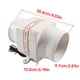 thumbnail image 3 of Ventilador de sentina en línea, ventilación de ventilación, ventilación de carga del vehículo, accesorios de baja corriente para cocina, baño, RV, 4 pulgadas, 12V Inevent VI001735-00B, 3 of 6