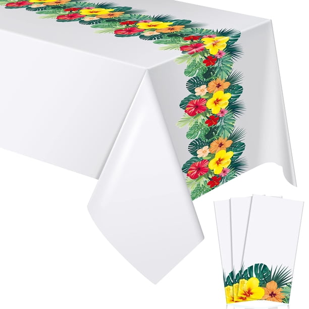 Mantel Irenare, 3 unidades, 137 x 274 cm, decoración hawaiana de estilo luau