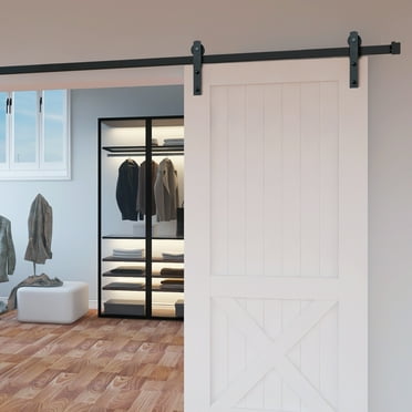BENTISM 10 ft, 118.1'' x 1.5'' x 0.2'' Sliding Barn Door Hardware Kit