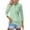 22## Mint Green, variant on Womens 3/4 Length Sleeve Polo Shirts Business Work Casual V Neck Collared Tops Button Down Loose Fit Tees Shirts,Army Green XL