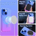 thumbnail image 2 of Designed for iPhone 15 Case Magnetic Clear Cute Gradient Slim Case for Women Men Full Camera Protector Camera Shockproof Compatible with MagSafe Cover for iPhone 15 Blue Purple, 2 of 12