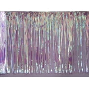1 CURTAINS - 1 PLY 3' x 8' CLEAR IRIDESCENT