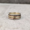 thumbnail image 3 of 3 Tone Spinner Band, Meditation Ring, 925 Sterling Silver Ring, Spinning Thumb Ring, Multi Tone Ring, Fidget Ring, Handmade Jewelry, Christmas Oxidized, Womans Band Ring, Anxiety Ring, Mans Band Gifts, 3 of 6