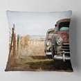 thumbnail image 2 of Designart Vintage Cars - Contemporary Throw Pillow - 16x16, 2 of 5