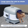thumbnail image 3 of Fully Enclosed Cat Litter Box, Large Hooded Kitty Litter Pan with Flip-Top, Odor Control & Anti-Tracking, for Cats Up to 22 lbs, Detachable Design with Scoop, 4 Colors, 3 of 5