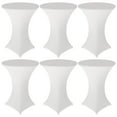 thumbnail image 2 of 6 Packs Cocktail Table Covers, Stretchy Cocktail Table Tablecloth, 32" x 43" Fitted Hightop Table, Round Cocktail Tablecloth for Bar Wedding Cocktail Party Banquet Table, 2 of 6