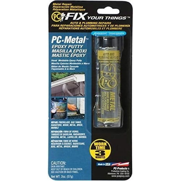 Protective Coating PC Metal Epoxy Putty Metallic Putty - Gray - 2 oz