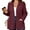 A6-Burgundy, variant on Women's Plus Open Front Fall Cardigan V Neck Sweater Long Sleeve Causal Button Down Soft 2X Burgundy Warm Knit Cardigan