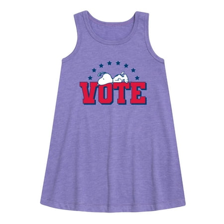 

Peanuts - Vote Snoopy - Toddler & Youth Girls A-line Dress